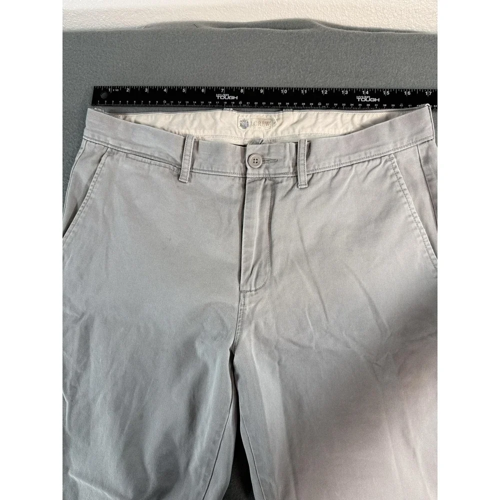 J.Crew Pants Mens 34x32 Gray Regular Fit Chino Straight Leg Cotton Casual